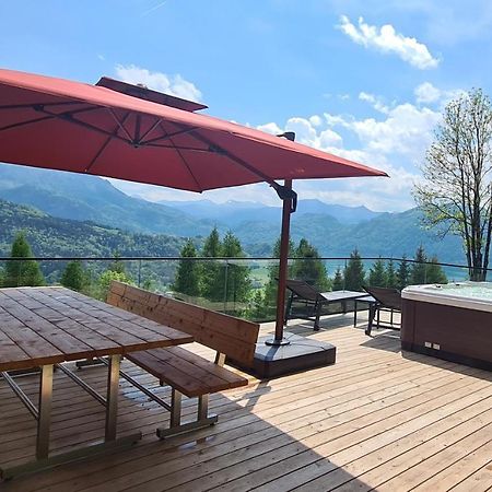 Ruhige Bergvilla In Alleinlage Am Mondsee Mit Seeblick Bergblick Und Whirlpool Innerschwand 外观 照片